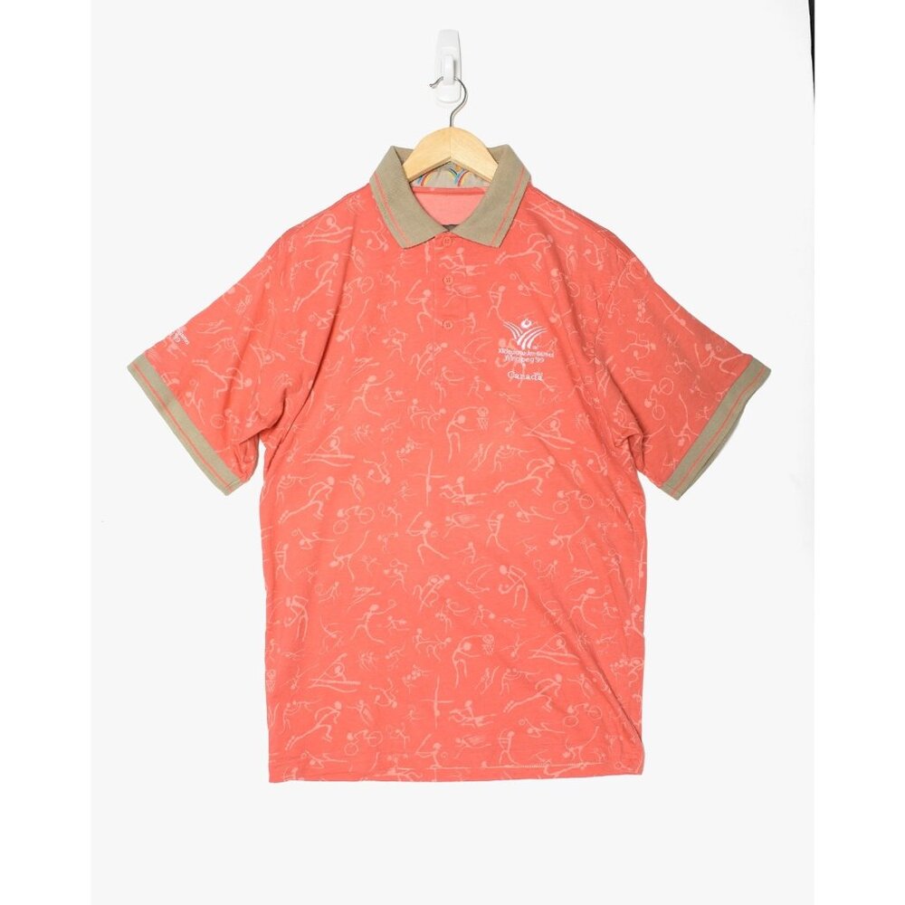 Vintage Pan Am Games XIII Winnipeg Canada 1999 Mens Medium T-Shirt Polo